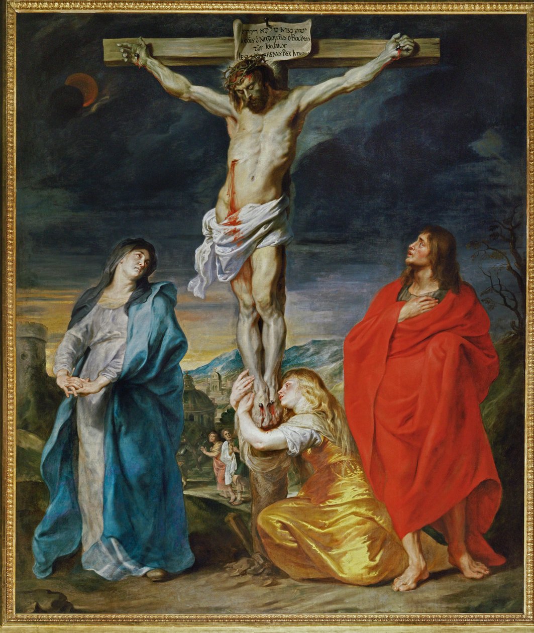 Cristo na Cruz, a Virgem Maria, São João e Santa Madalena ... de Anthony van Dyck
