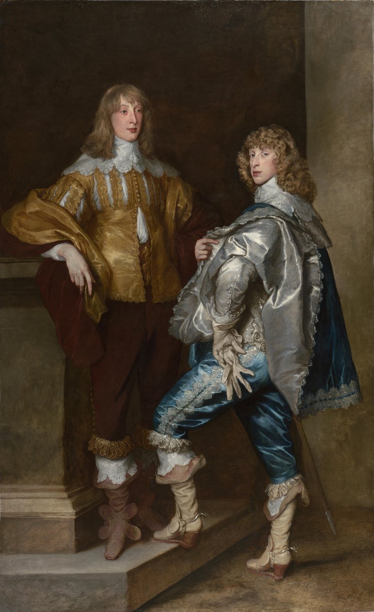 Lord John Stuart e seu irmão, Lord Bernard Stuart, ca 1638 de Anthony van Dyck