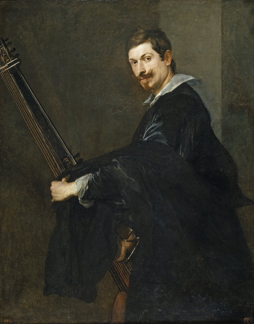 Homem com alaúde, entre 1621 e 1630 de Anthony van Dyck