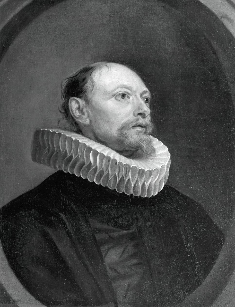 Homem com um Ruff, do século 17. de Anthony van Dyck