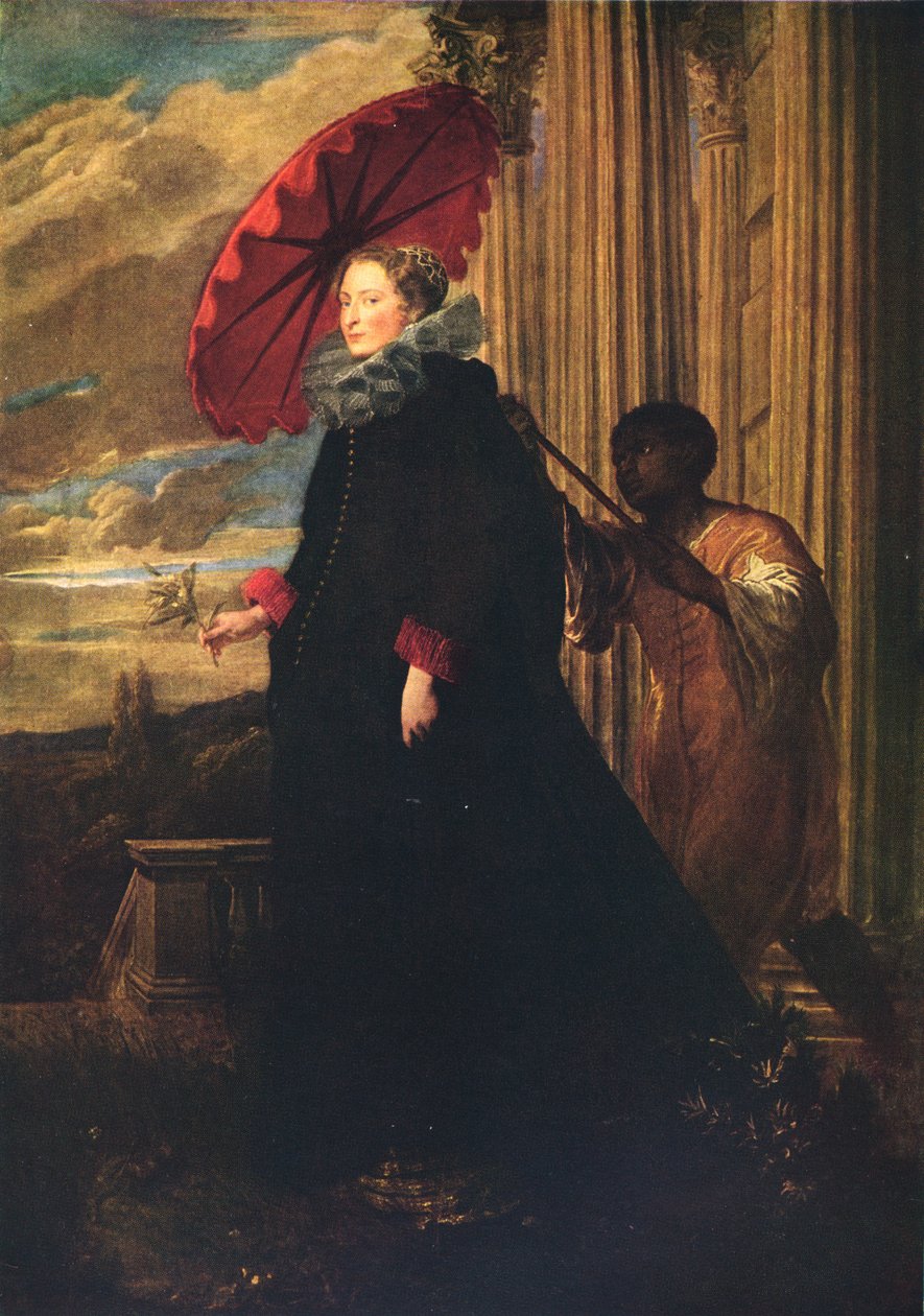 Marchesa Elena Grimaldi, esposa do marquês Nicola Cattaneo, c1623 de Anthony van Dyck