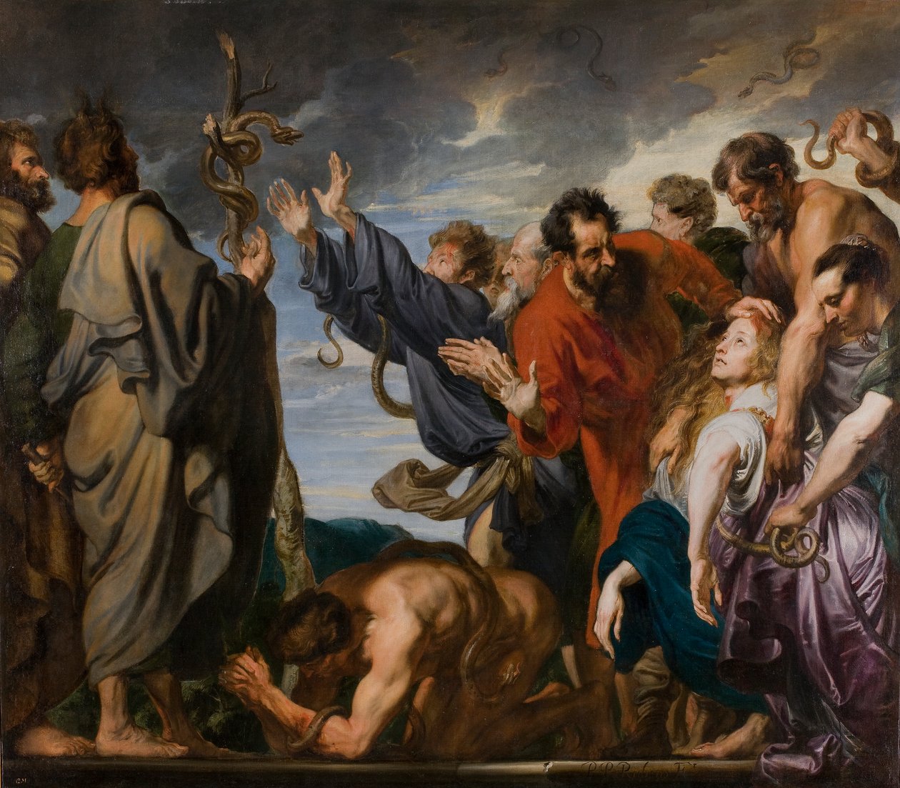 Moisés e a Serpente de Bronze de Anthony van Dyck