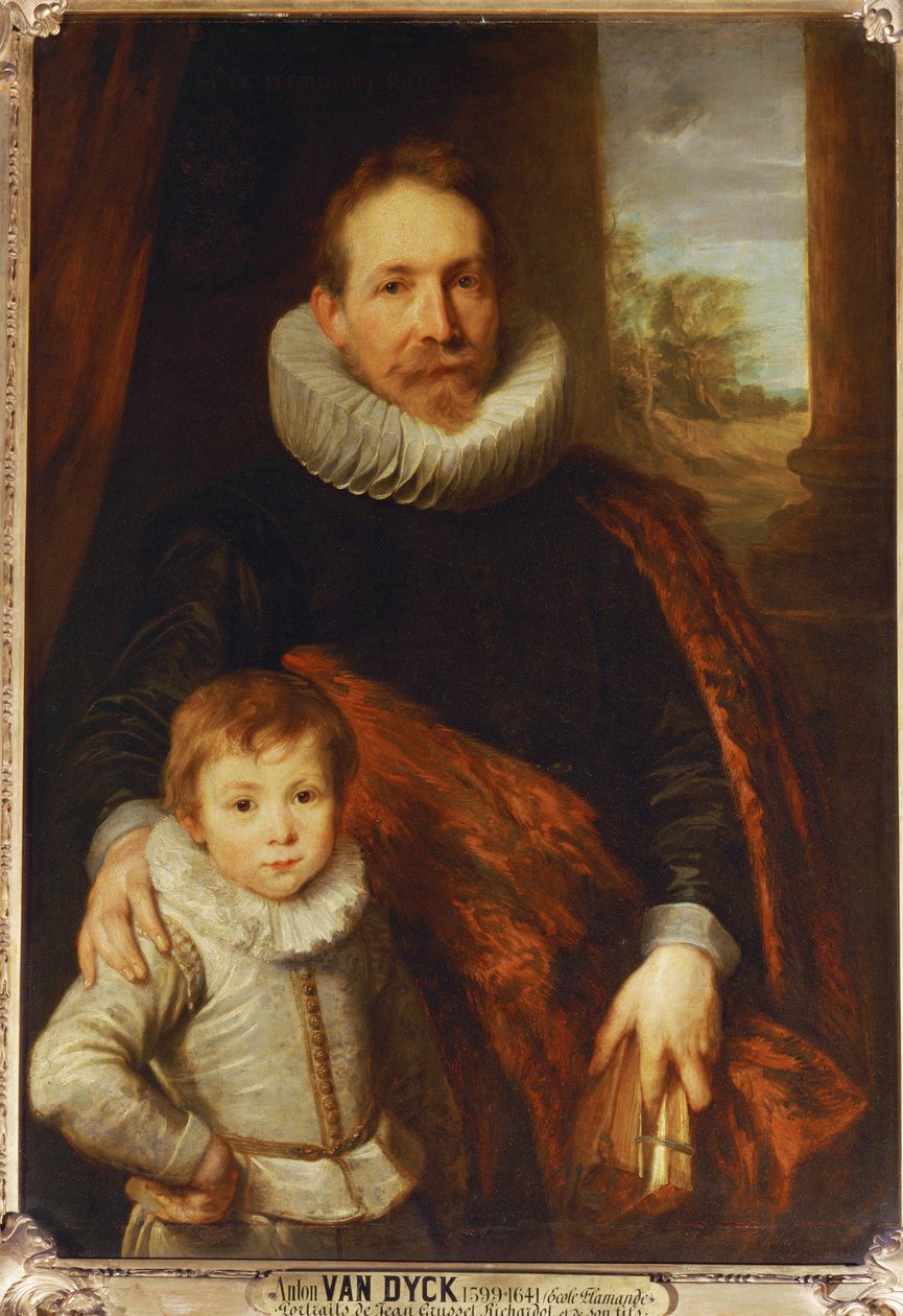 Retrato de um pai e de um filho, também conhecido como Guillaume Richardot ... de Anthony van Dyck