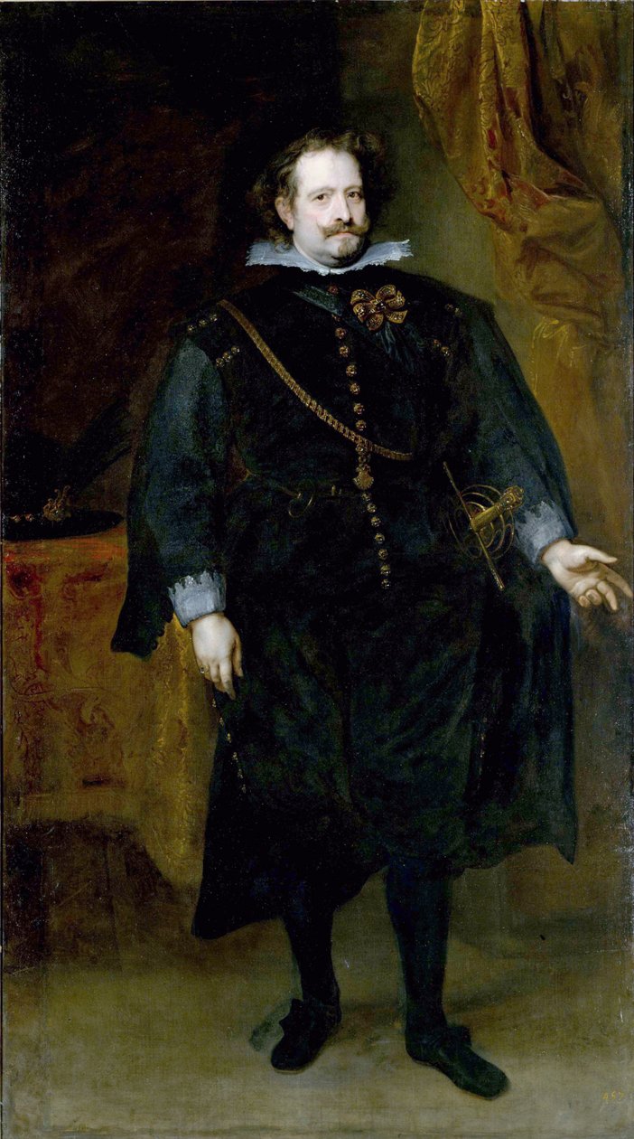 ""Retrato de Diego Felipe de Guzman, Marquês de Leganes (1580-1655) político espanhol"" Pintura de d