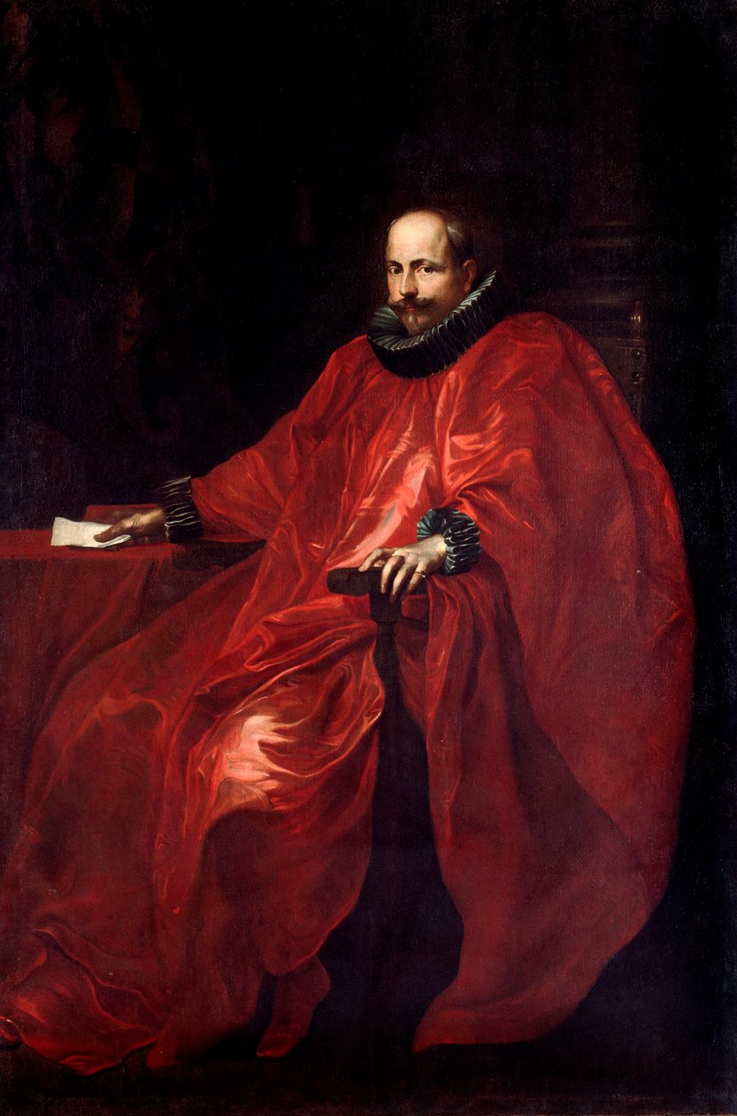 Retrato de Agostino Pallavicino (1577-1649) em Traje do Embaixador no Papa Gregoire XV Pintura de Antonie Van Dyck (1599-1641) Sol. 219,5x148 cm Genes, Galleria di Palazzo Bianco de Anthony van Dyck