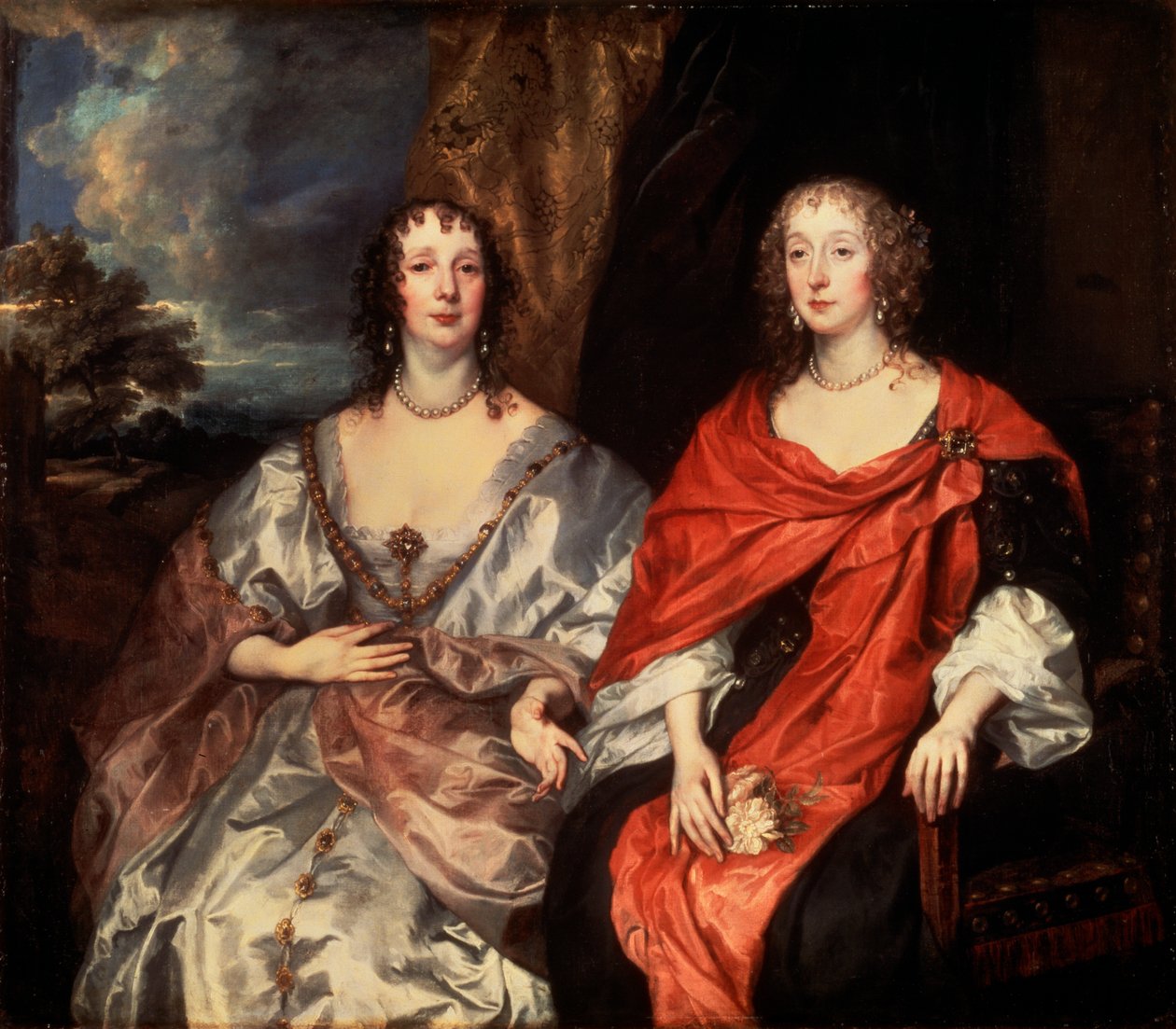 Retrato de Anne Dalkeith e Anne Kirke, década de 1630. de Anthony van Dyck