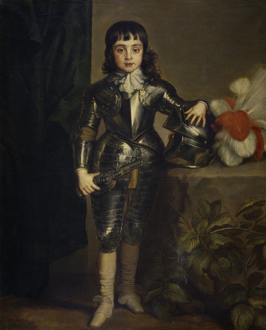 Retrato de Carlos II da Inglaterra quando criança de Anthony van Dyck