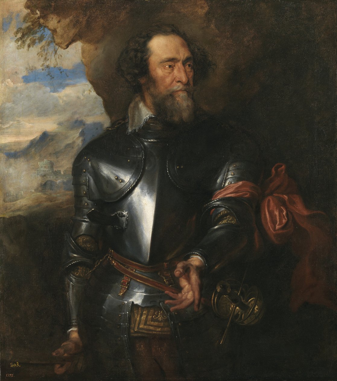 Retrato do Conde Hendrik van den Bergh 1573-1638 de Anthony van Dyck