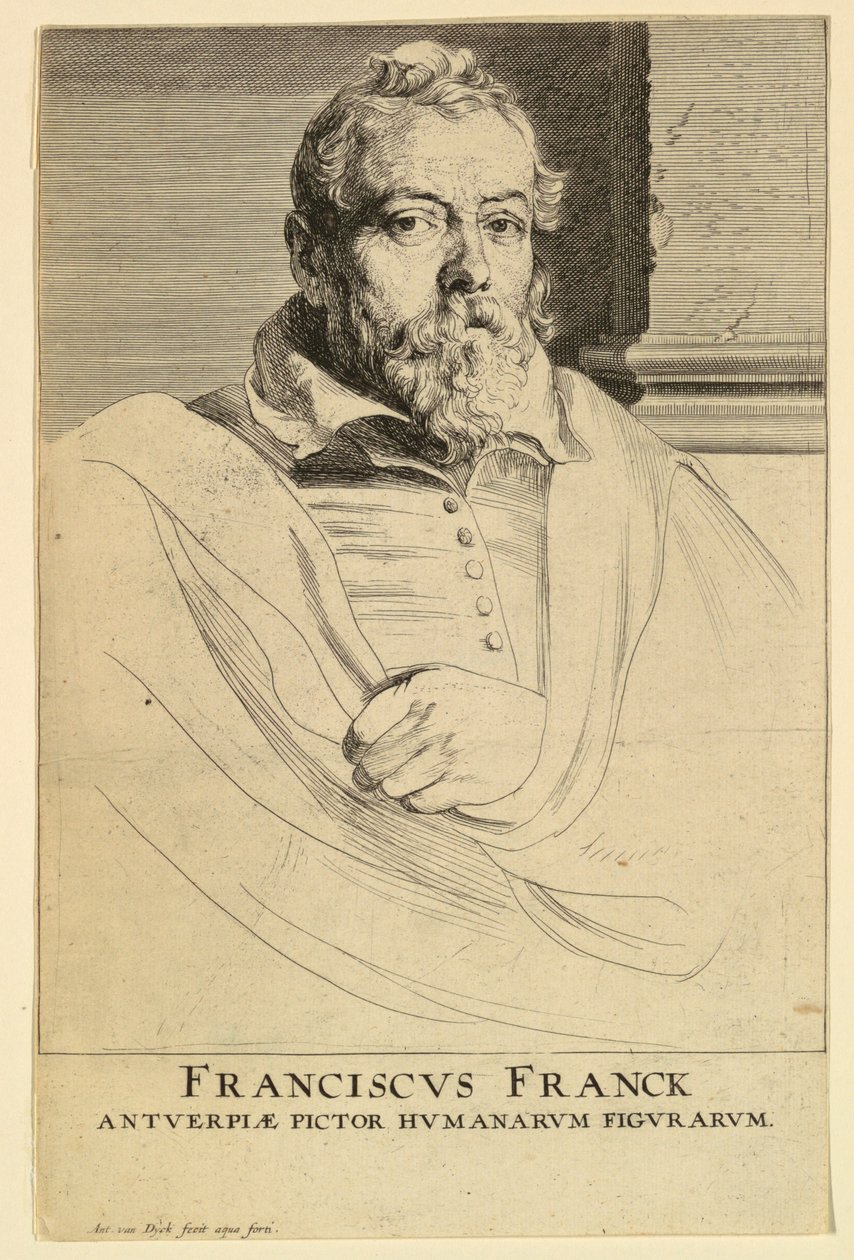 Retrato de Frans Francken, dos ícones dos príncipes dos homens de Anthony van Dyck