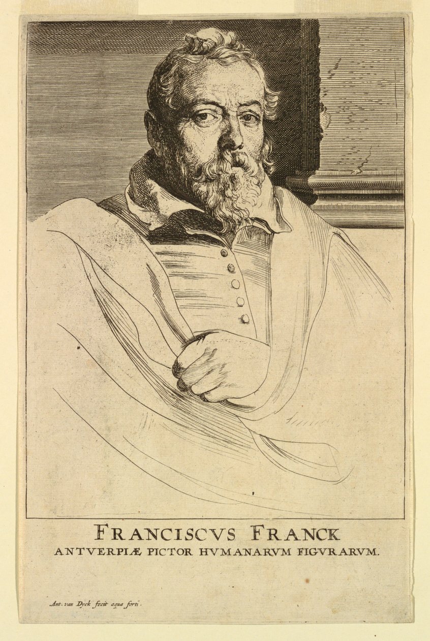 Retrato de Frans Francken, dos ícones dos príncipes dos homens de Anthony van Dyck