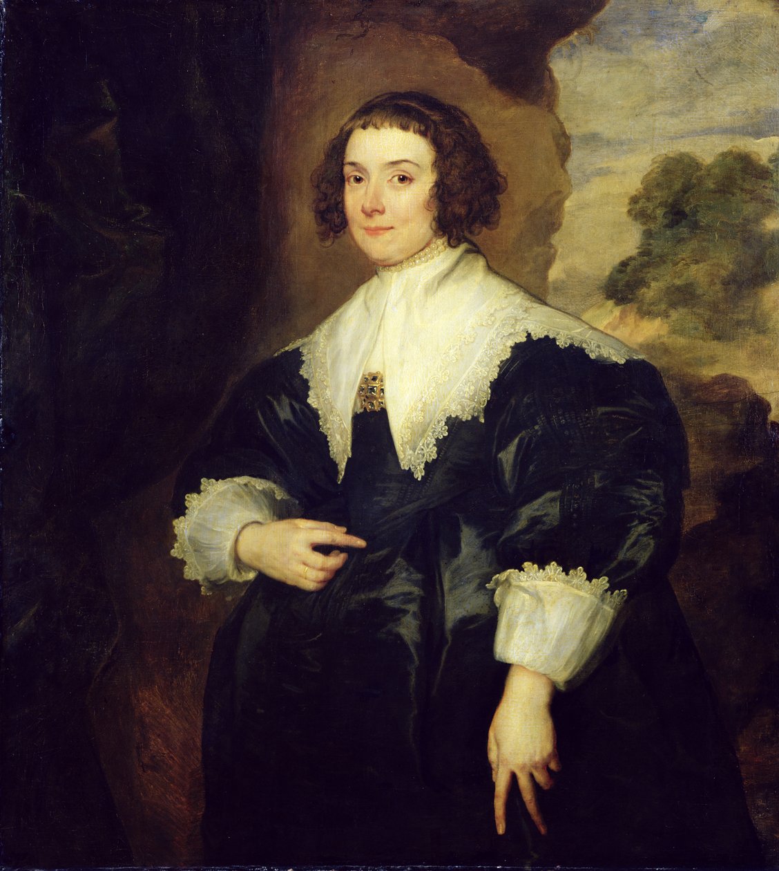 Retrato de Isabella de Assche, esposa ou Justus van Meerstraten (d.1639) 1634-35 de Anthony van Dyck