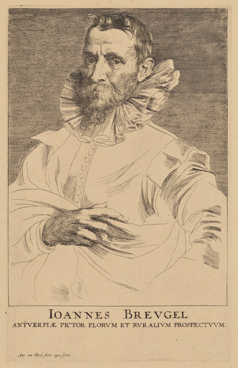 Retrato de Jan Bruegel, o Velho de Anthony van Dyck
