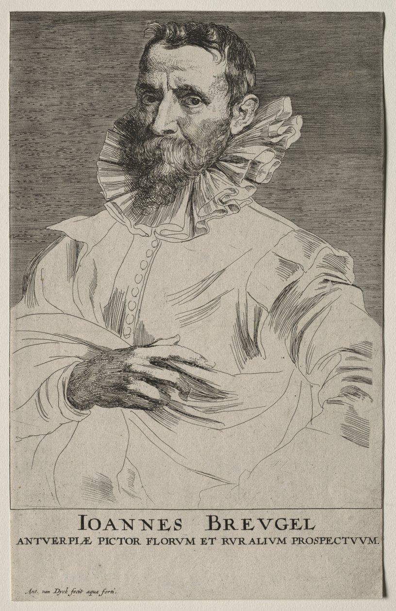 Retrato de Jan Brueghel. de Anthony van Dyck
