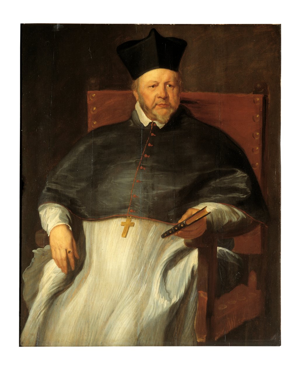 Retrato de Jan Malderus, Bispo de Antuérpia (óleo sobre painel) de Anthony van Dyck