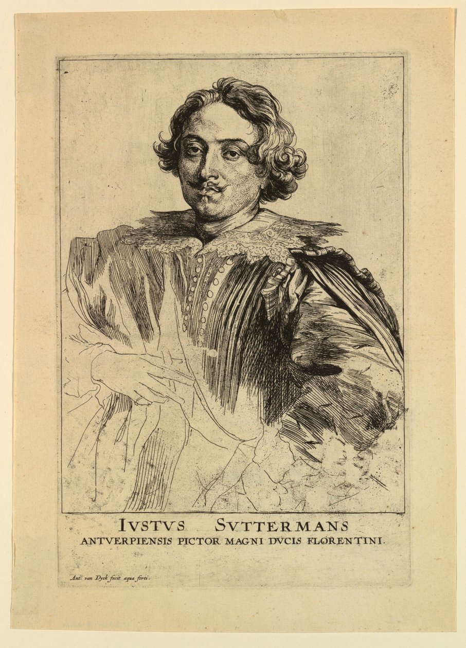 Retrato de Justus Sustermans, dos ícones dos homens de Anthony van Dyck
