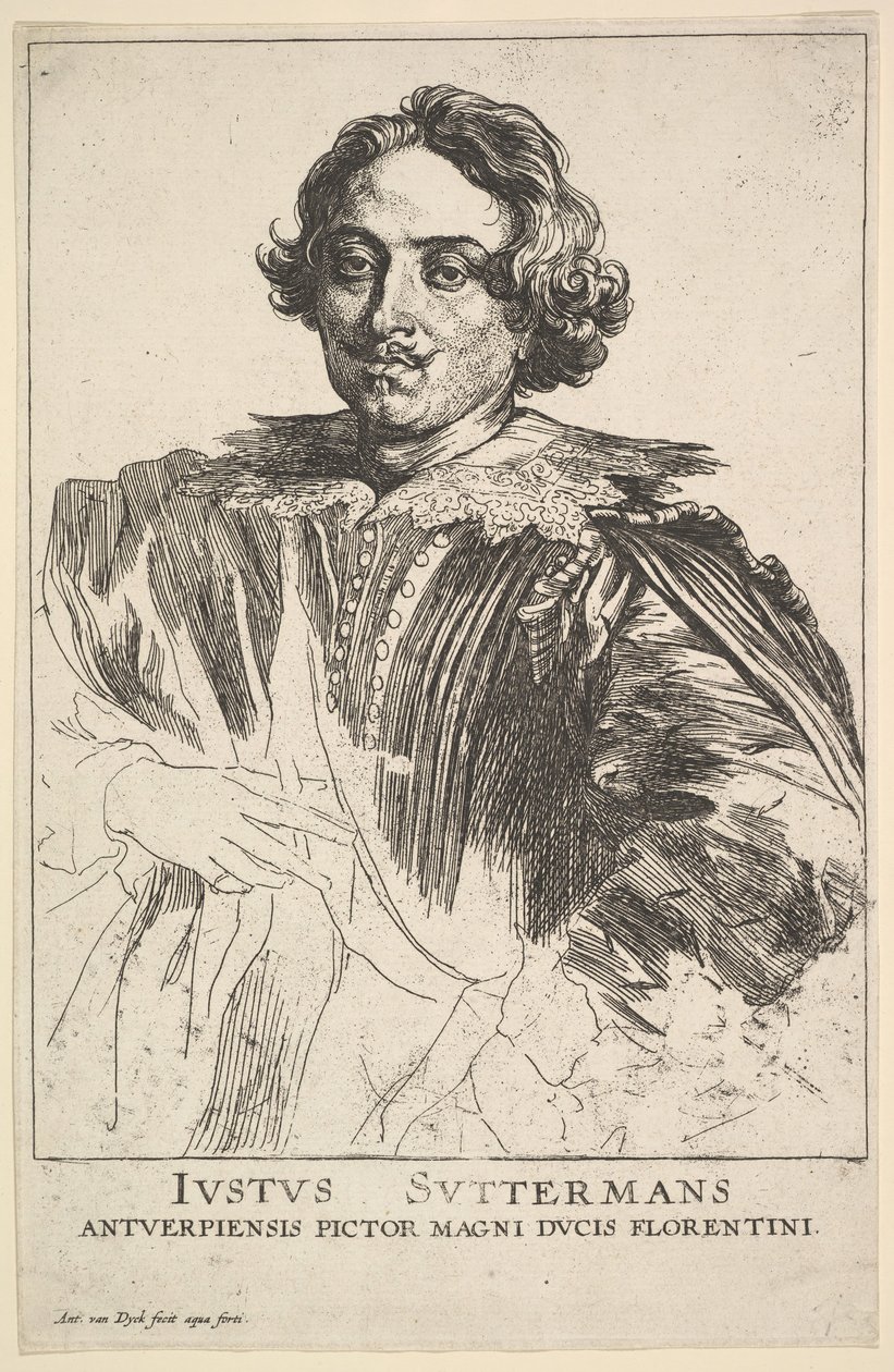 Retrato de Justus Suttermans, século XVII. de Anthony van Dyck