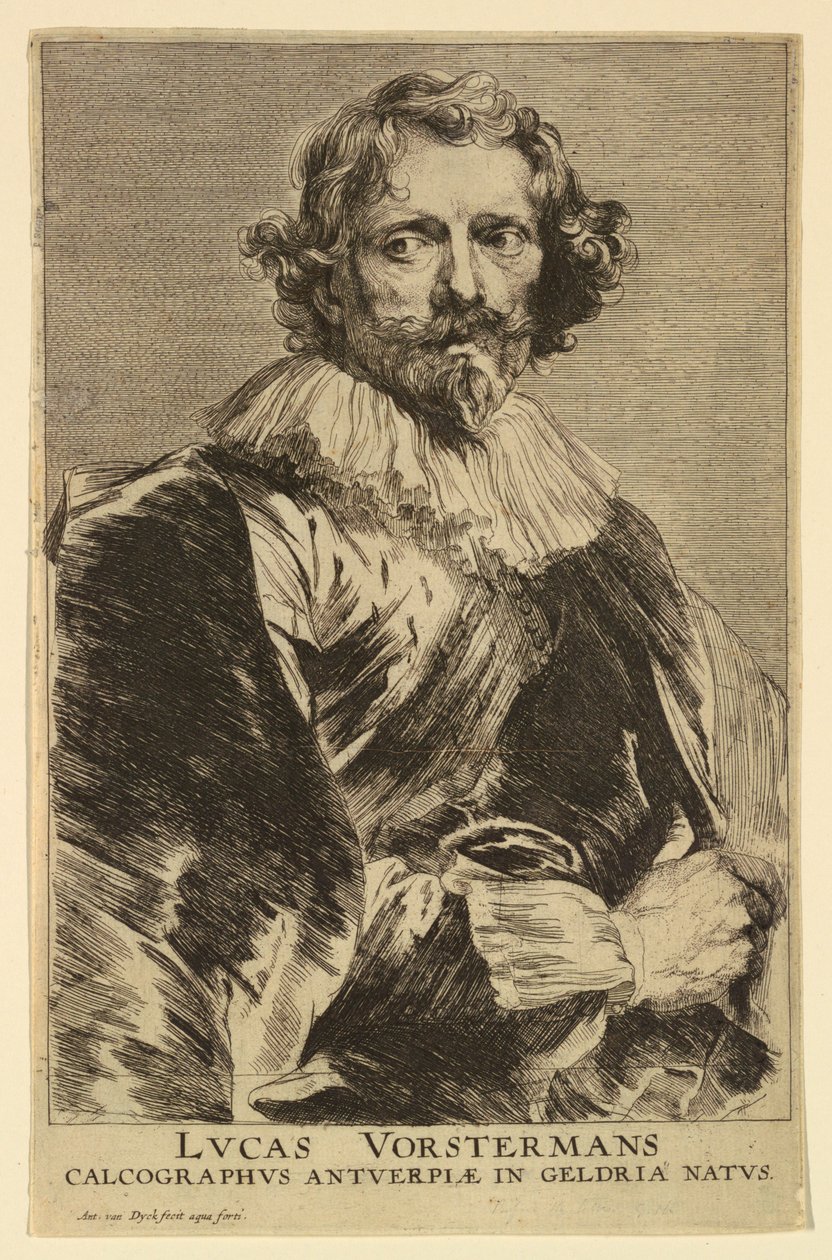Retrato de Lucas Vorsterman I, dos Icones Principum Virorum de Anthony van Dyck