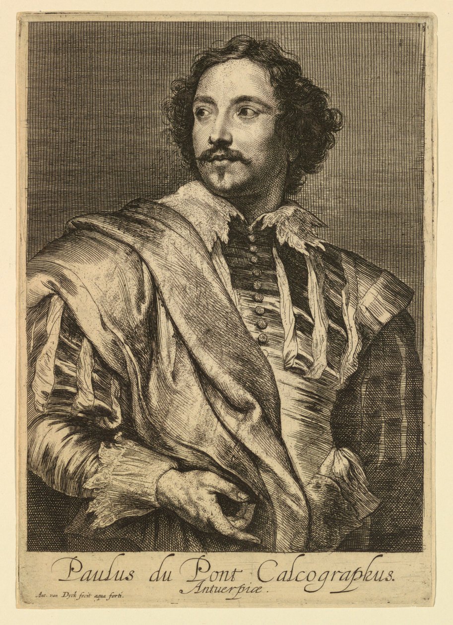 Retrato de Paulus Pontius, dos ícones dos príncipes dos homens de Anthony van Dyck
