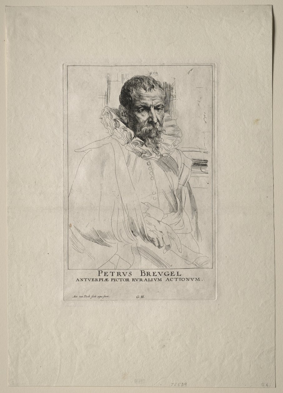 Retrato de Pieter Breughel. de Anthony van Dyck