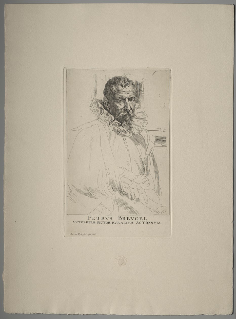 Retrato de Pieter Brueghel de Anthony van Dyck