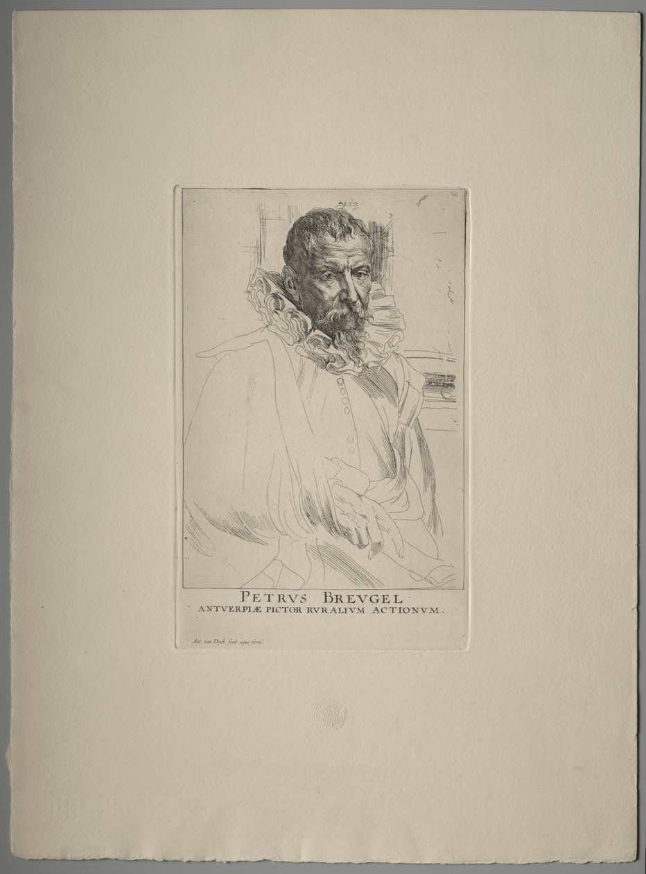 Retrato de Pieter Brueghel. de Anthony van Dyck