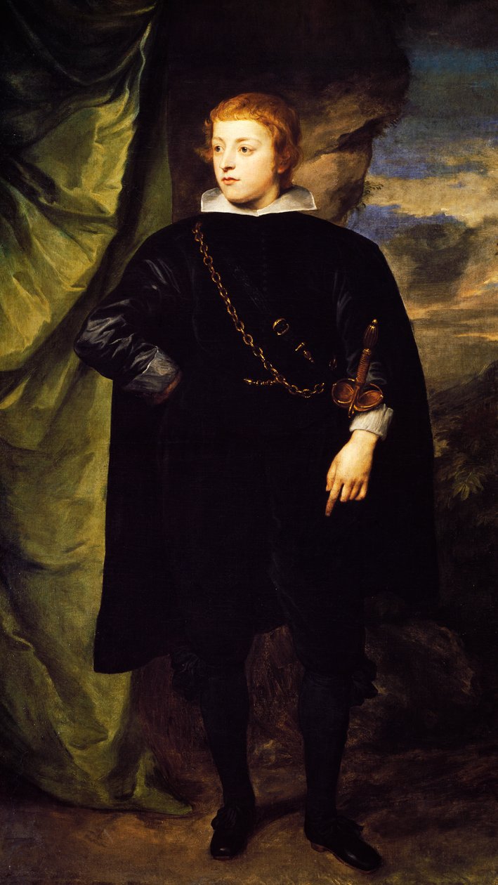 Retrato do Príncipe Charles Louis de Palatinate (Mannheim 1617-1680), pintura de Anthony van Dyck (1599-1641) de Anthony van Dyck