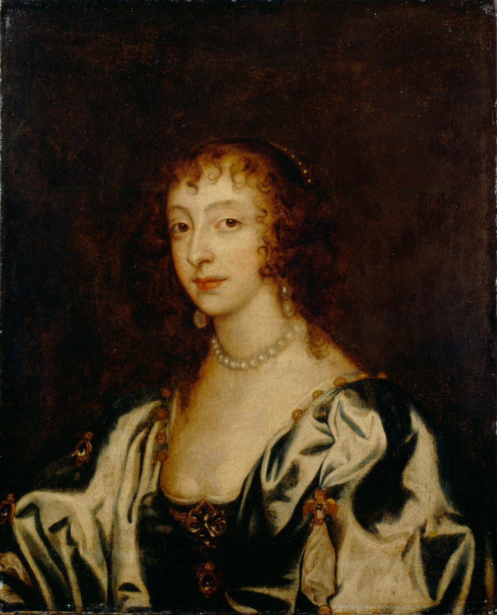 Retrato da rainha Henrietta Maria da França 1609-1669, 1666 de Anthony van Dyck