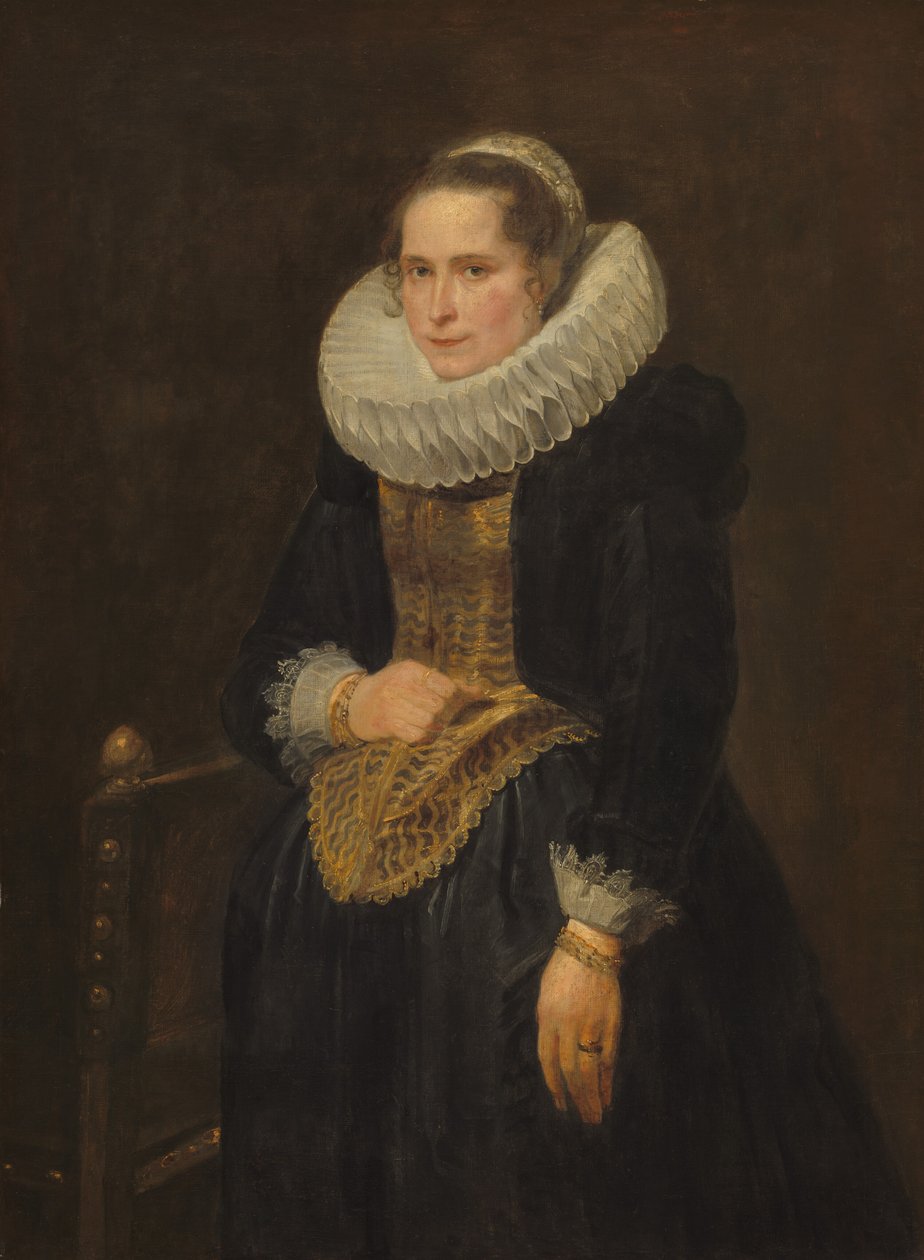 Retrato de uma senhora flamenga, provavelmente 1618. de Anthony van Dyck