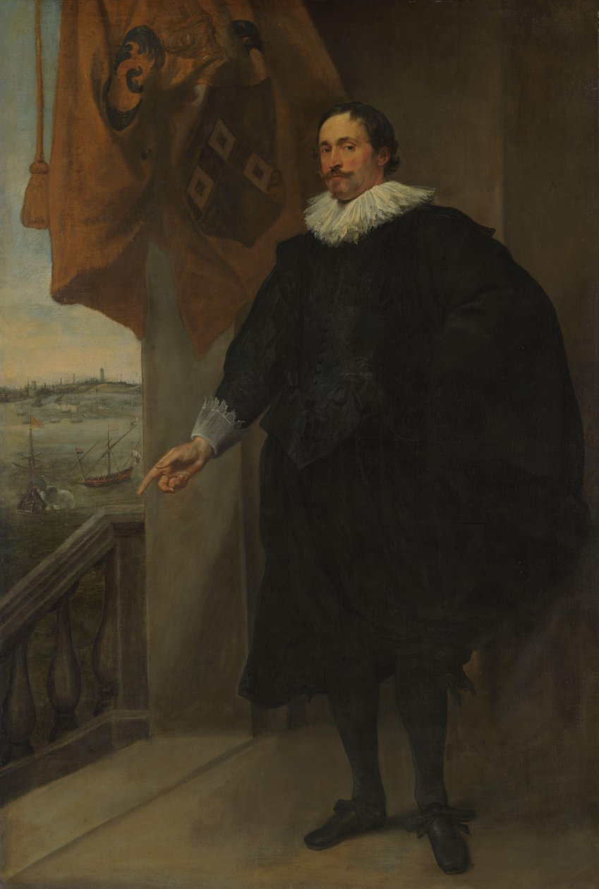 Retrato de um nobre, possivelmente Adriaan van der Borcht de Anthony van Dyck