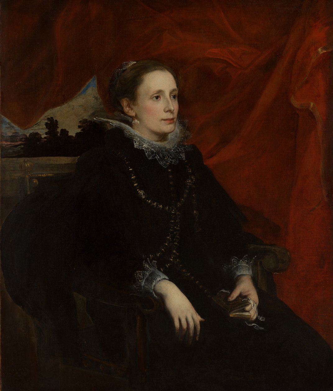 Retrato de uma mulher, chamada Marchesa Durazzo, provavelmente ca. 1622-25. de Anthony van Dyck