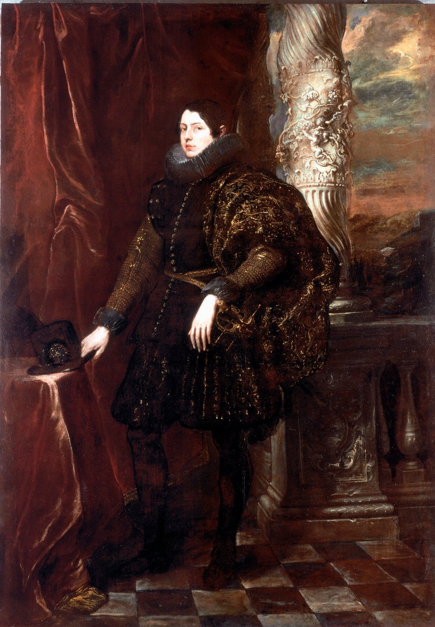 Retrato de um cavalheiro da família Spinola ou retrato de um jovem patrício Pintura de Antonie Van Dyck (1599-1641) 1623-1625 aproximadamente. Sol. 243x170 cm Genes, Galleria di Palazzo Rosso de Anthony van Dyck