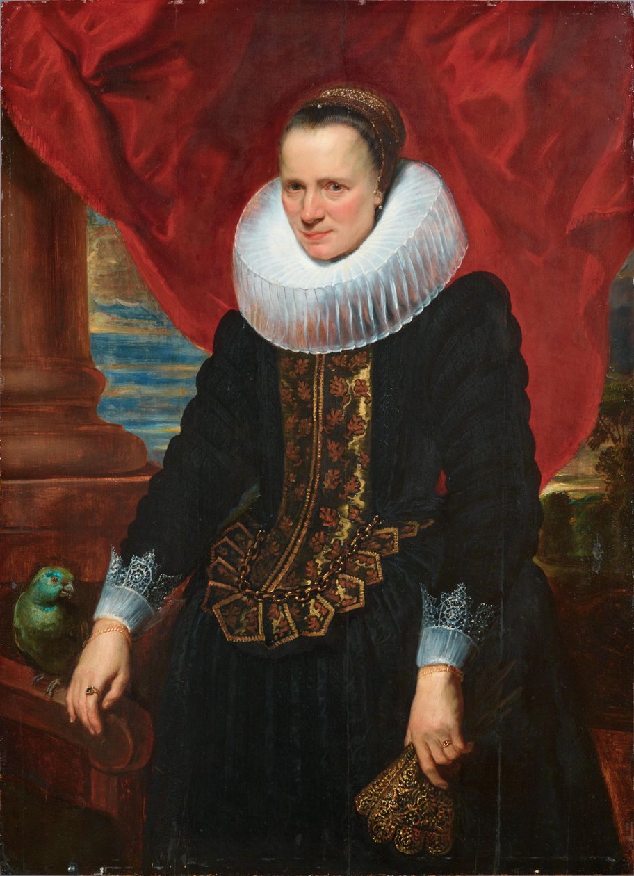 Retrato de uma mulher com um grande rufo de Anthony van Dyck