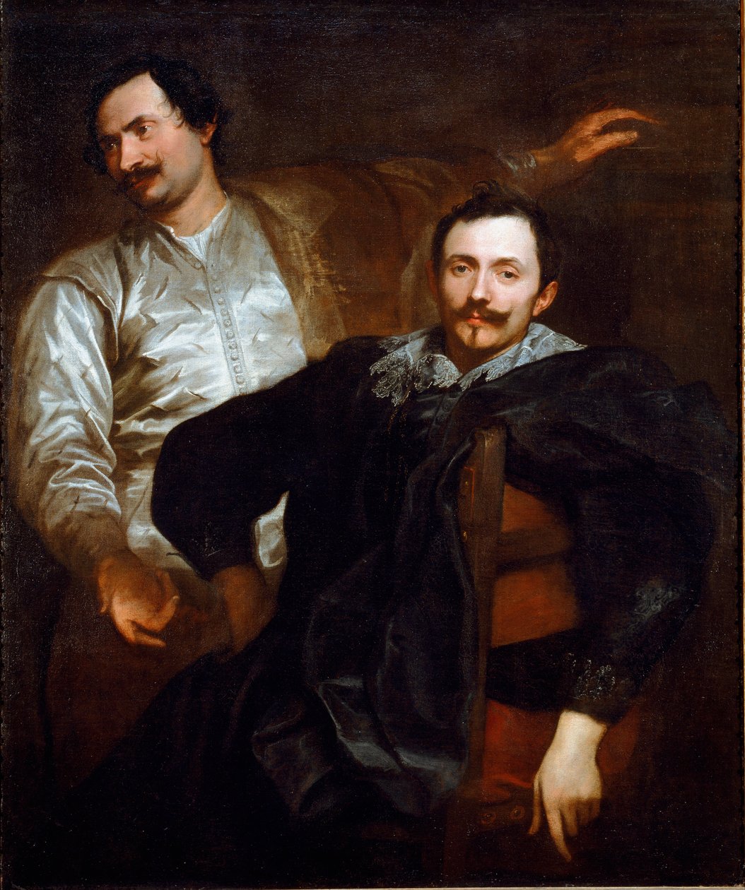 Retrato dos pintores Lucas (1591-1661) e Cornelis (1592-1669) de Wael" Pintura de Antonie Van Dyck (1599-1641) 1627 Dim. 120x101 cm Roma, Pinacoteca Capitolina, inv. 71 de Anthony van Dyck