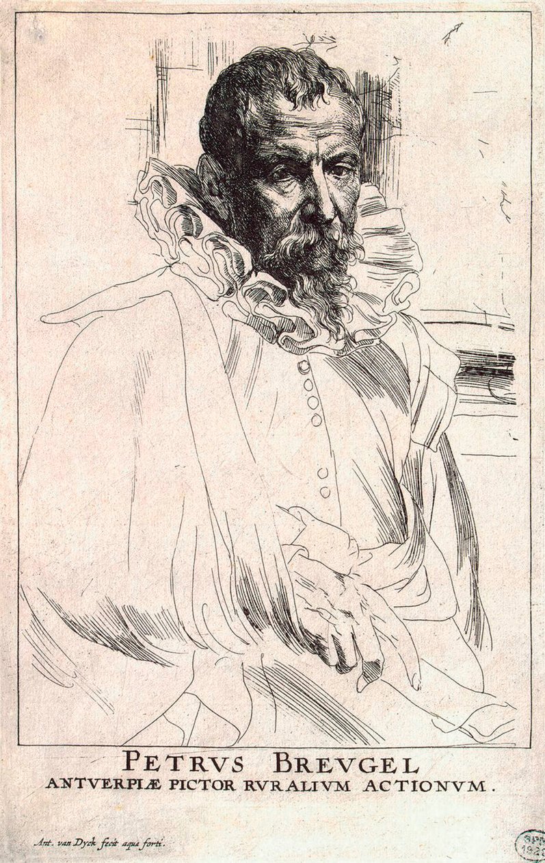 Retrato do artista Pieter Bruegel, o Jovem, 1564-1636, início do século XVII de Anthony van Dyck