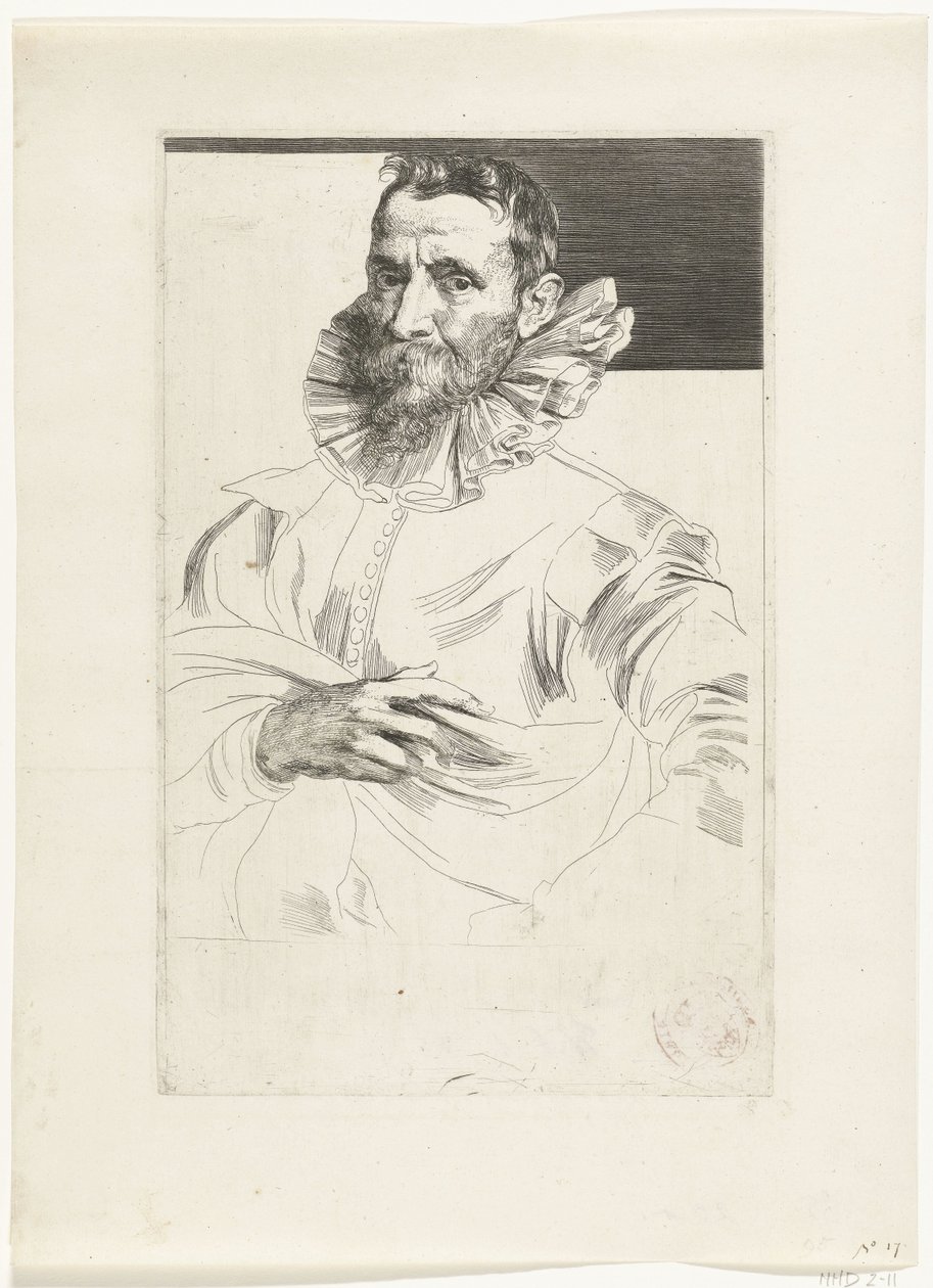 Retrato de Jan Brueghel, o Velho de Anthony van Dyck