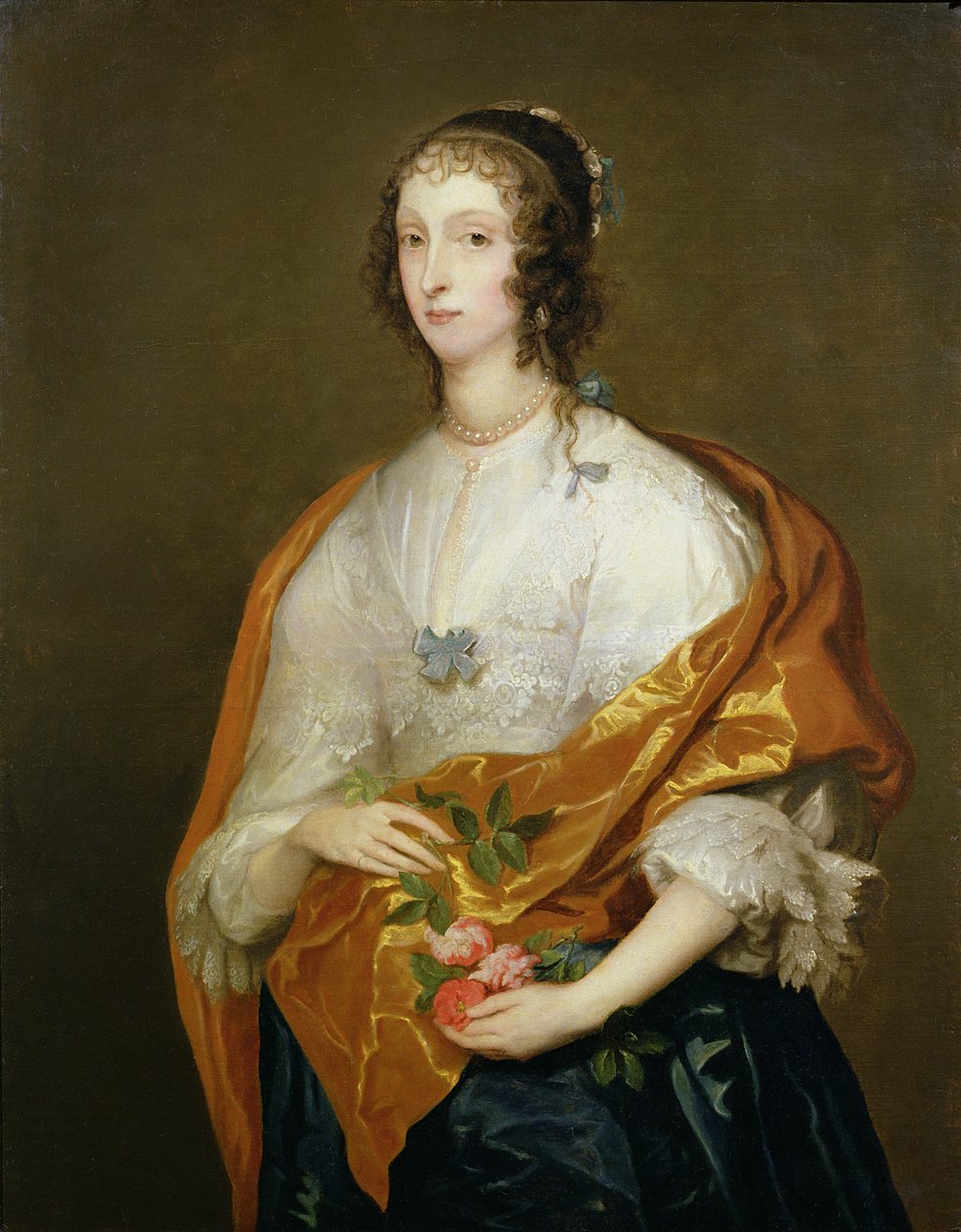 Rainha Henrietta Maria (1609-69) de Anthony van Dyck