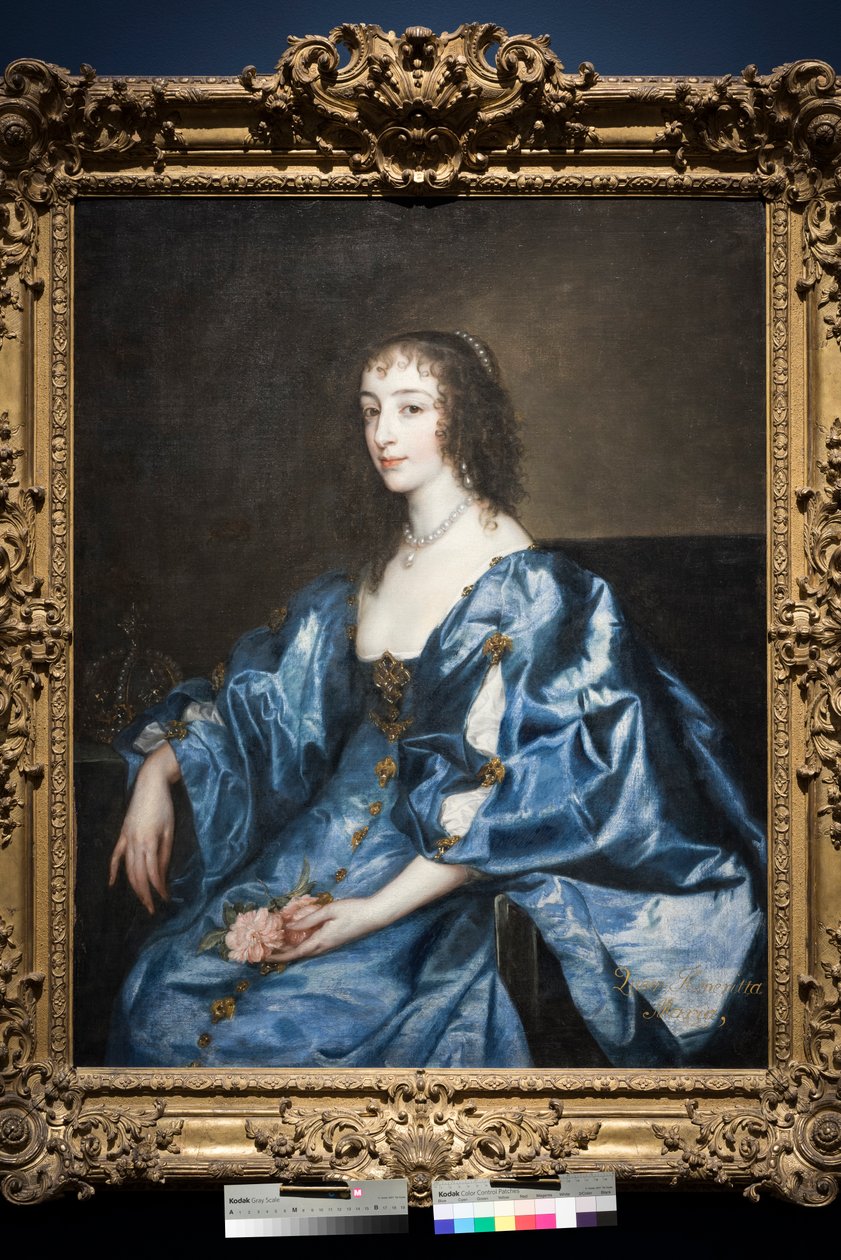 Rainha Henrietta Maria da Inglaterra, c.1636-38 (óleo sobre tela) de Anthony van Dyck