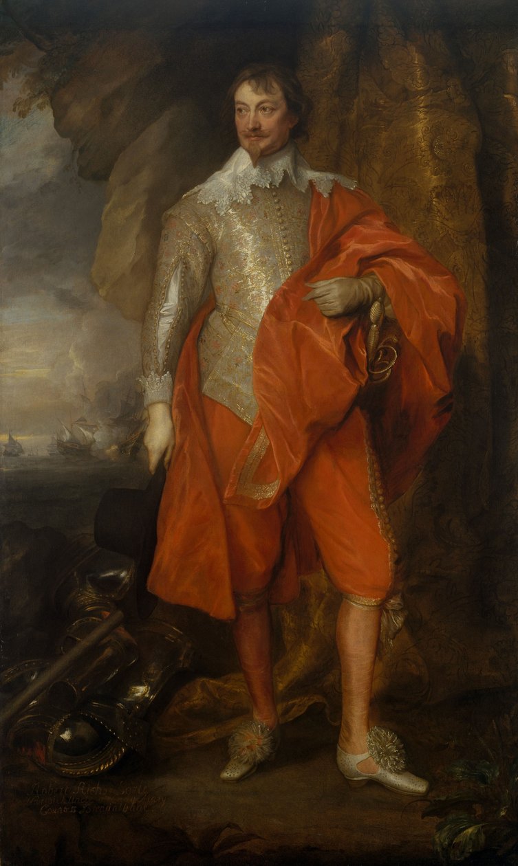 Robert Rich, Segundo Conde de Warwick, c.1632-35 (óleo sobre tela) de Anthony van Dyck