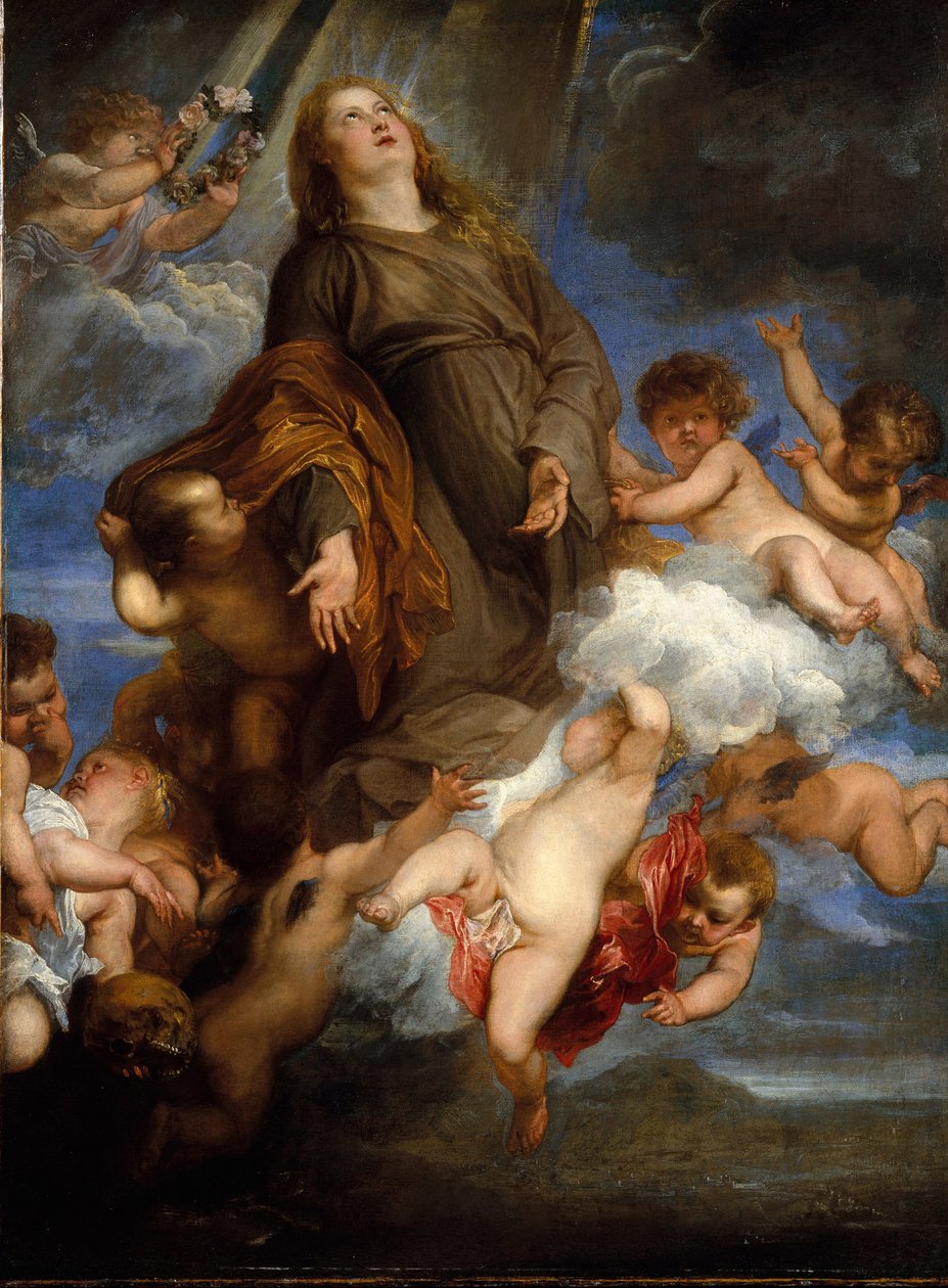 São Rosalie Intercedendo pela Peste de Palermo, 1624 de Anthony van Dyck