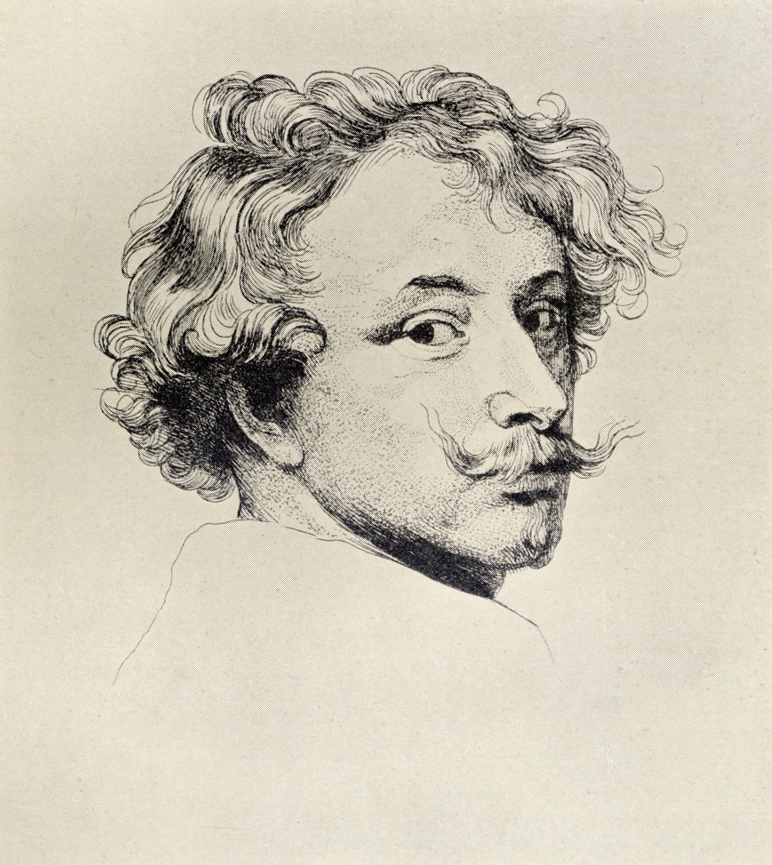 Auto-retrato, de "The Print-Collector&39;s Handbook", de Alfred Whitman, publicado por George Bell und Sons, 1901 de Anthony van Dyck