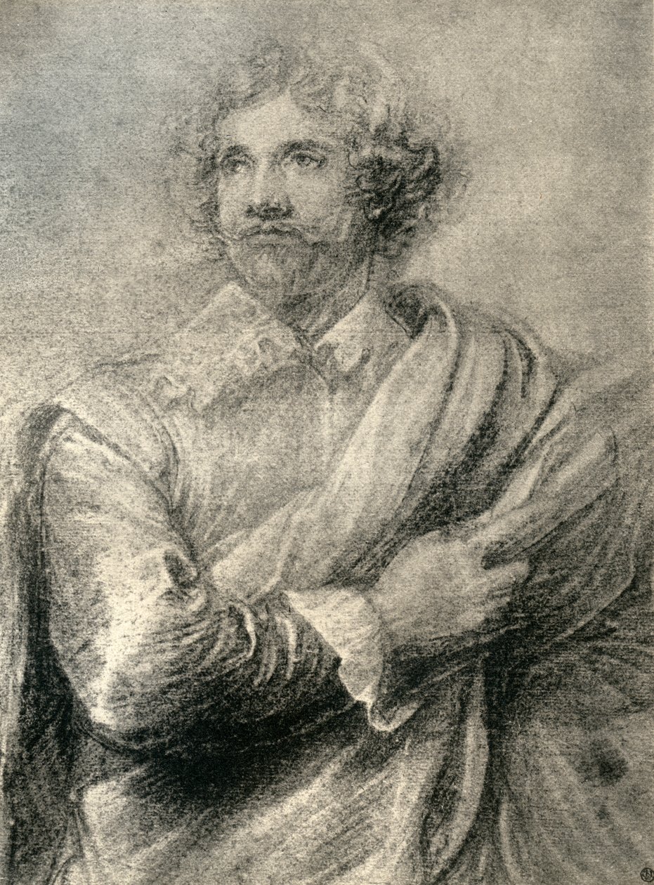 Estudo para a pintura do gravador, Peter De Jode the Younger, 1913. de Anthony van Dyck