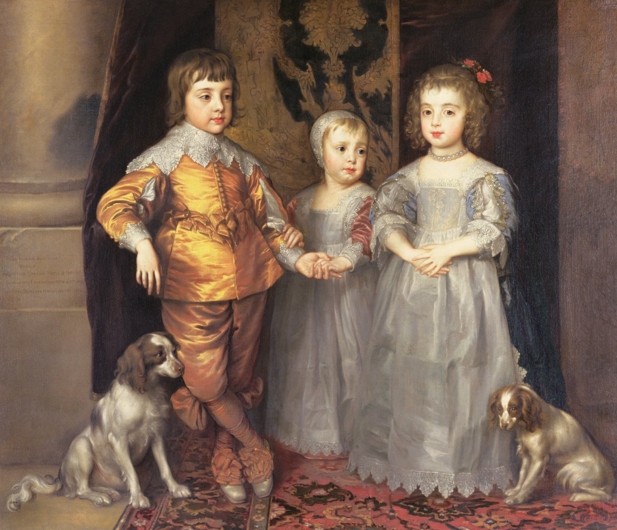 Os Filhos do Rei Carlos I da Inglaterra (1600-49) e a Rainha Henrietta Maria (1609-69), 1637 de Anthony van Dyck