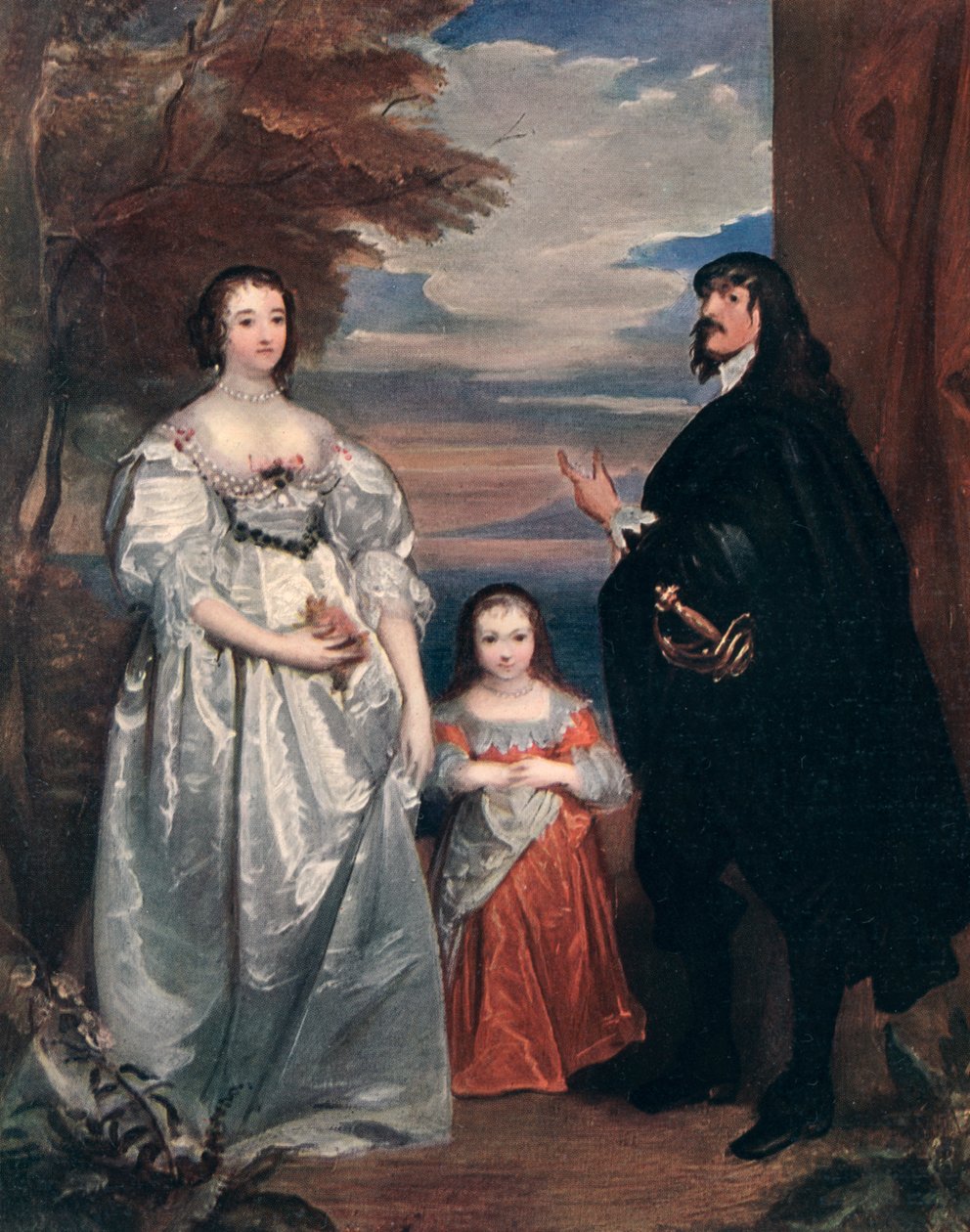 O Conde e Condessa de Derby e Criança, 1632-1641 1910. de Anthony van Dyck