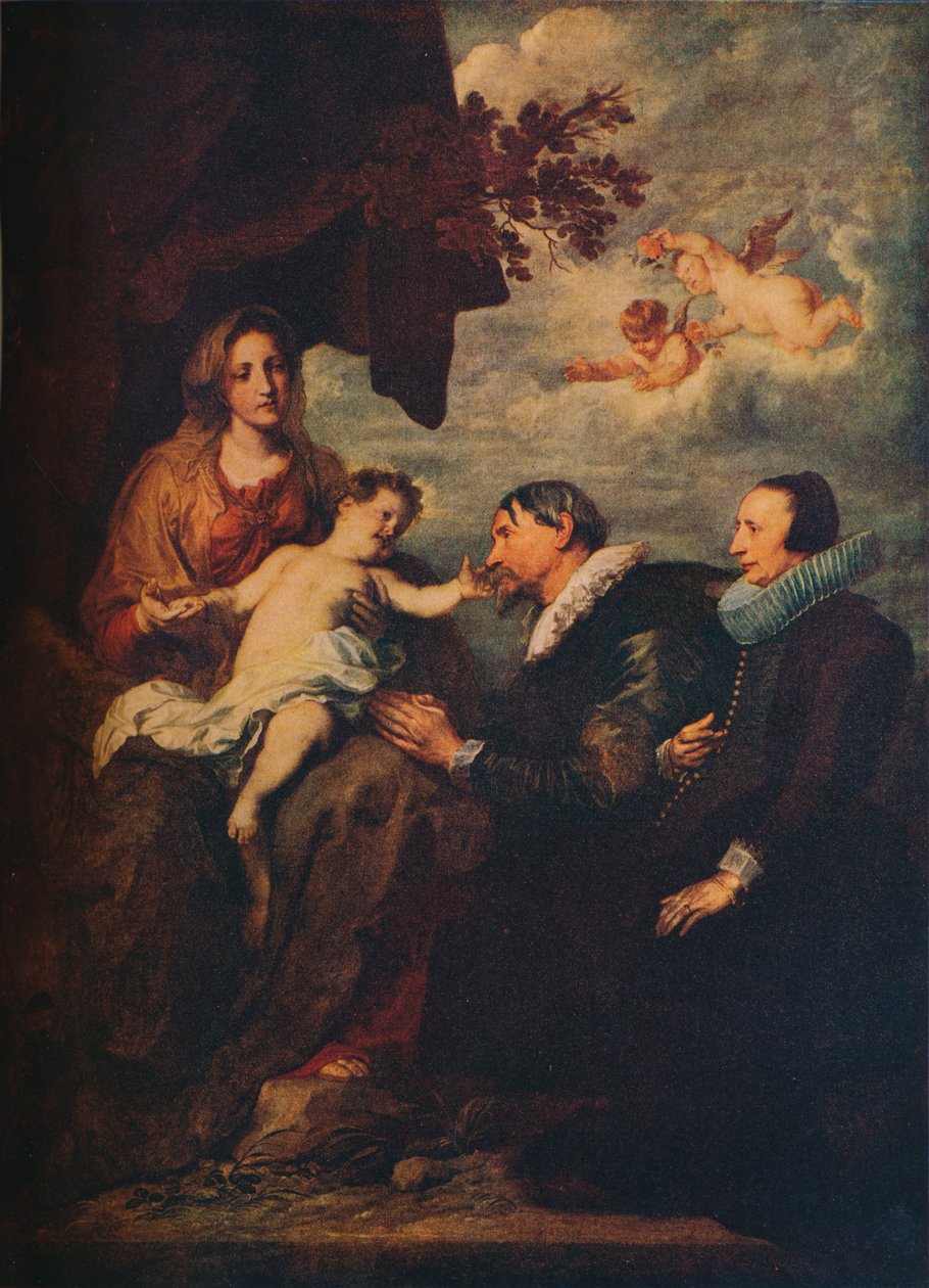 A Virgem com Doadores, c1630 de Anthony van Dyck