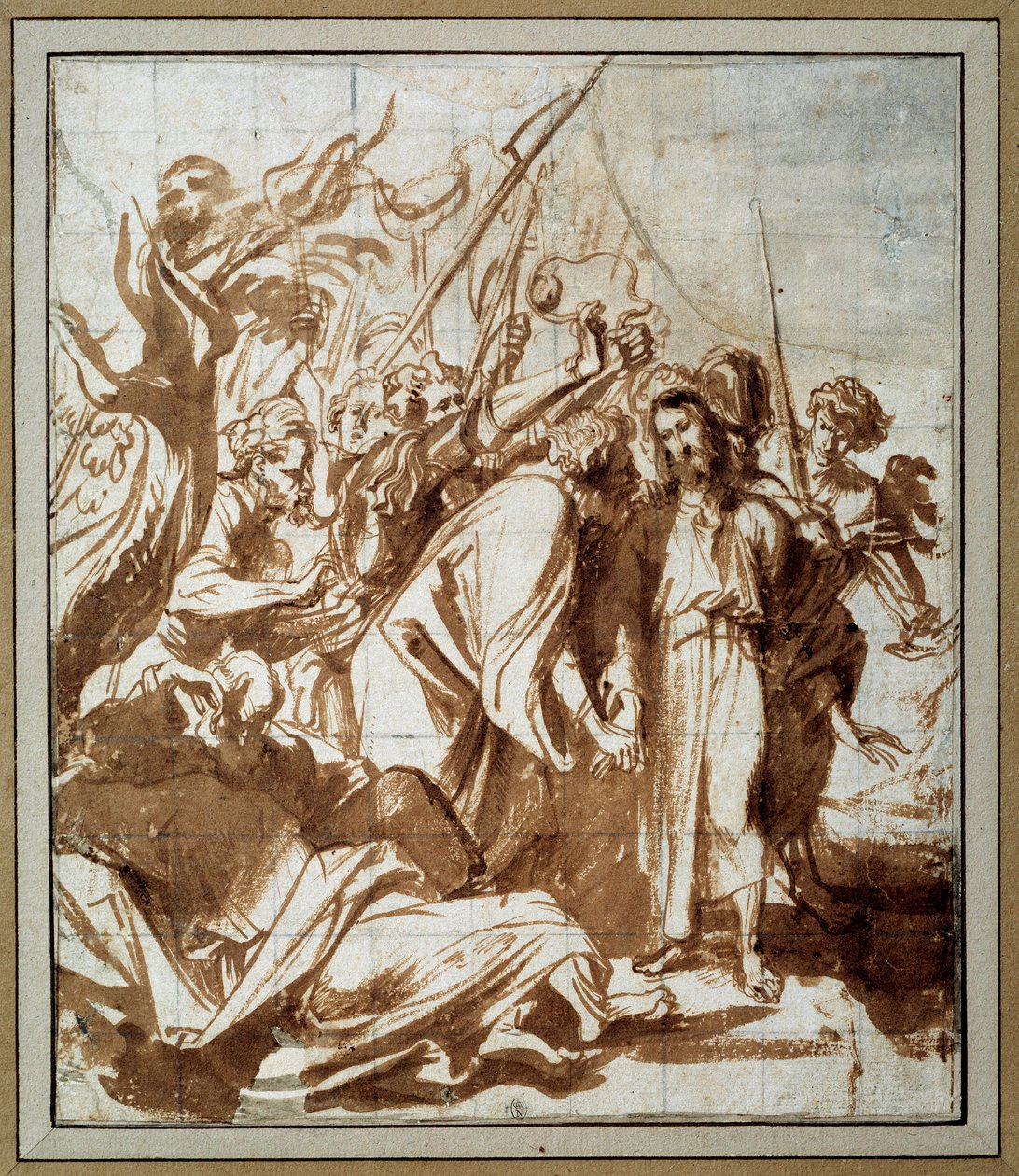 A prisão de Cristo. Desenho de Anton Van Dyck (1599-1641) Ec. Flam. de Anthony van Dyck