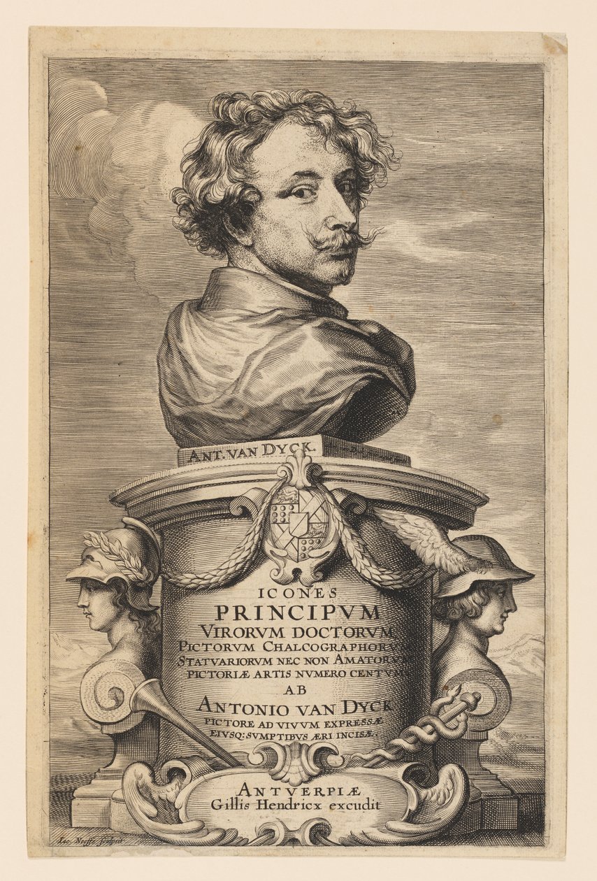 Página de título, dos ícones dos príncipes dos homens de Anthony van Dyck