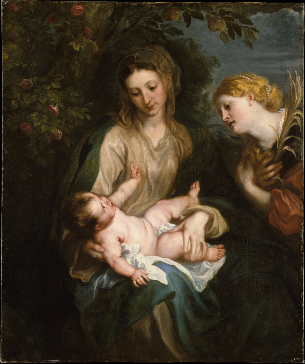 Virgem e Menino com Santa Catarina de Alexandria de Anthony van Dyck