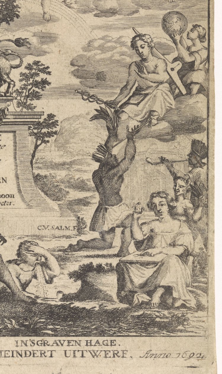 Alegoria da Botânica Página de título para: Theodorus Schoon, True Exercise and Analysis of Plants, 1692 de Anthony van Zijlvelt