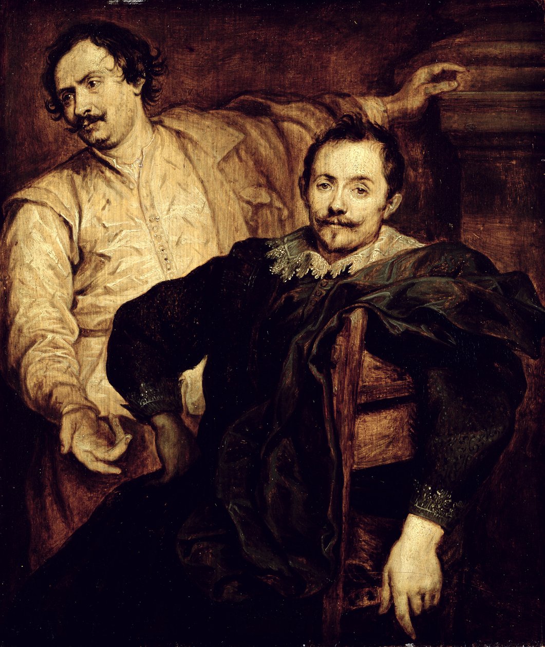 Retrato duplo do de Wael Brothers Lucas (1591-1661) e Cornelis (1592-1667) de Anthony van studio of Dyck
