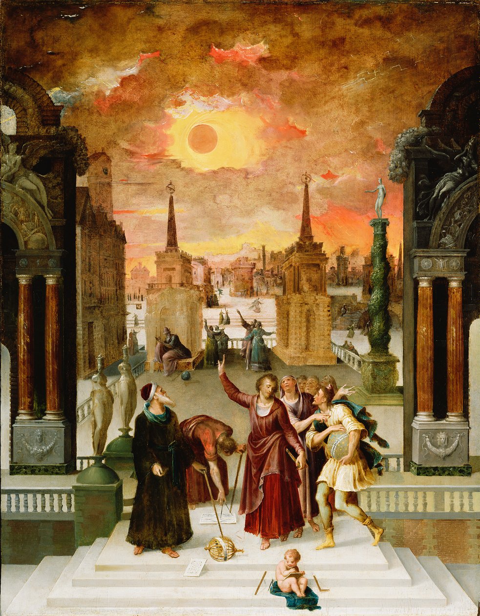 Dionísio, o Areopagita, Convertendo os Filósofos Pagãos, década de 1570 de Antoine Caron